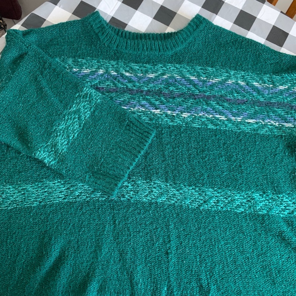 Green Striped Sweater
